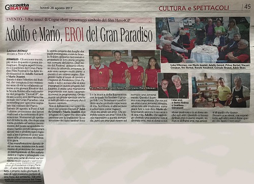 2017-08-28 Gazzetta Matin Adolfo e Mario eroi del Gran Paradiso