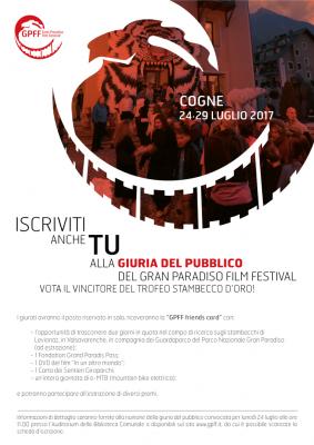 locandina Iscriviti alla giuria del pubblico Gran Paradiso Film Festival