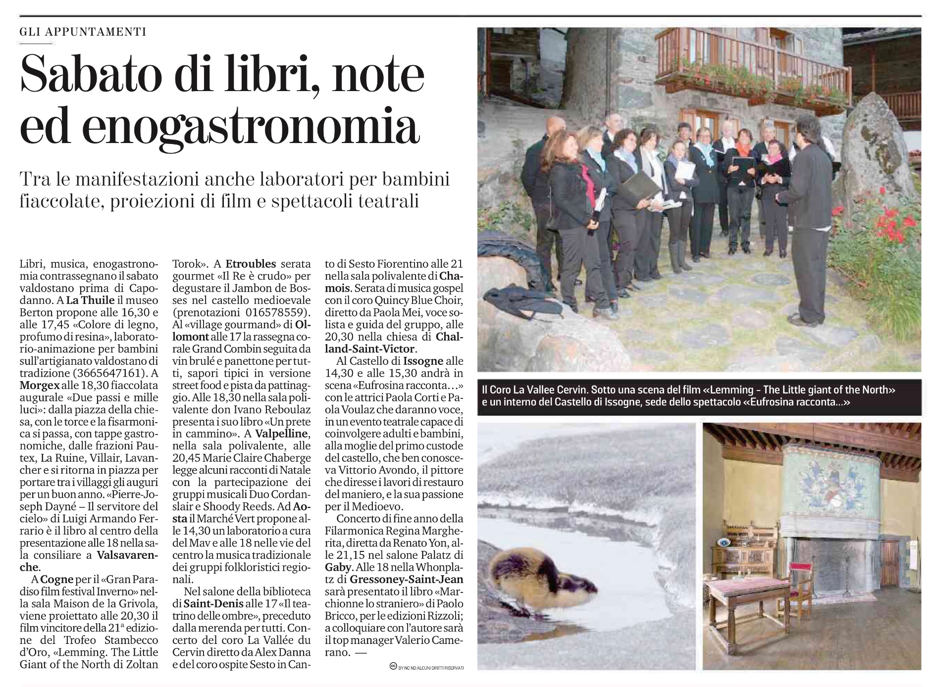 Sabato di libri, note ed enogastronomia